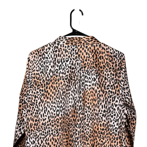 Chico's Women's Shirt Button Up Animal Print Long Sleeve Blouse Tunic Top 2 L/12 - Picture 6 of 8